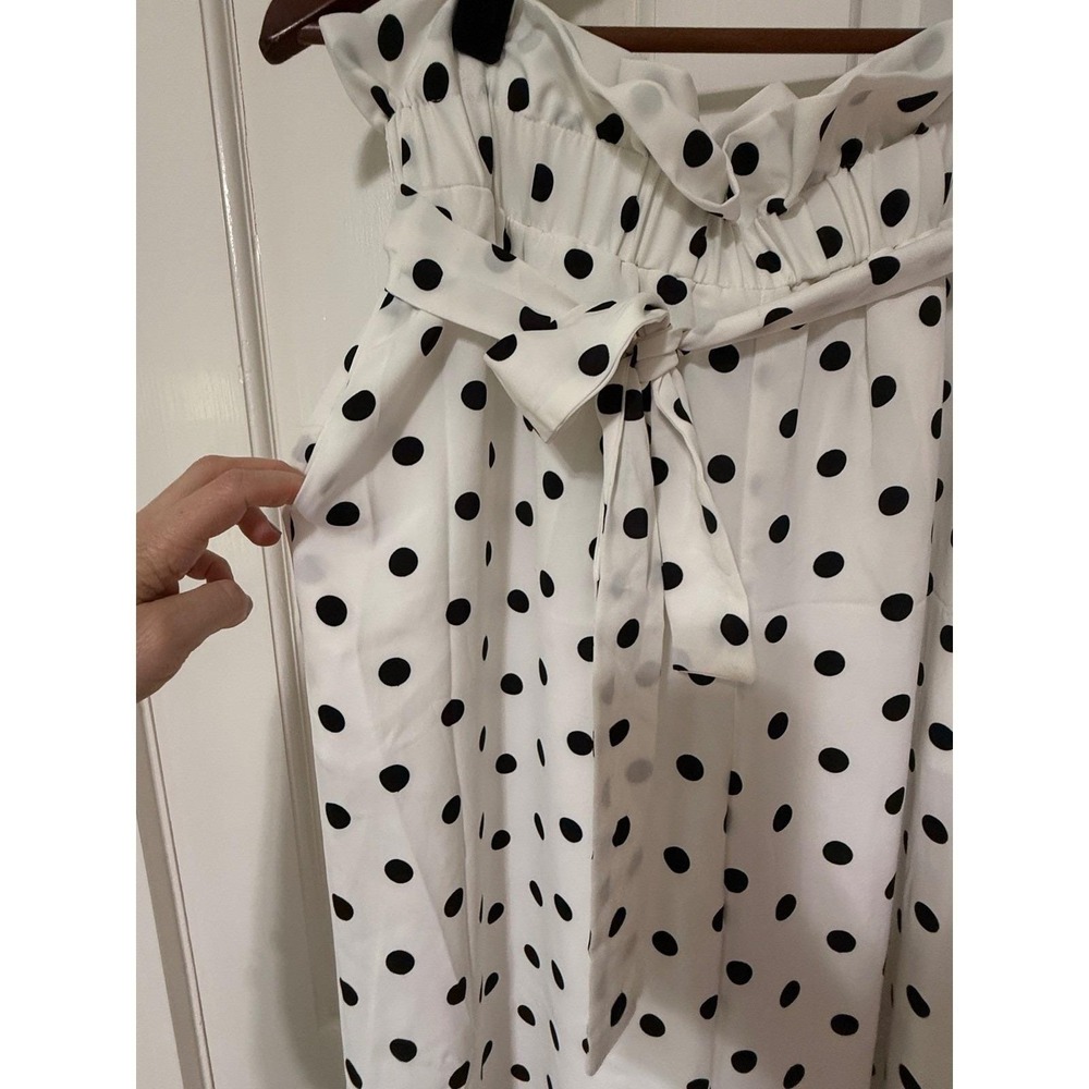 Anthropologie English Factory High Waisted Polka Dot Trousers Pants, Med - Picture 7 of 10